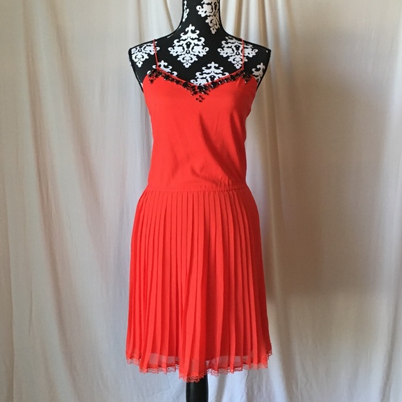 Victoria's Secret Dresses & Skirts - Vintage 2005 Victoria's Secret Red Satin Rhinestone Embellished Dress